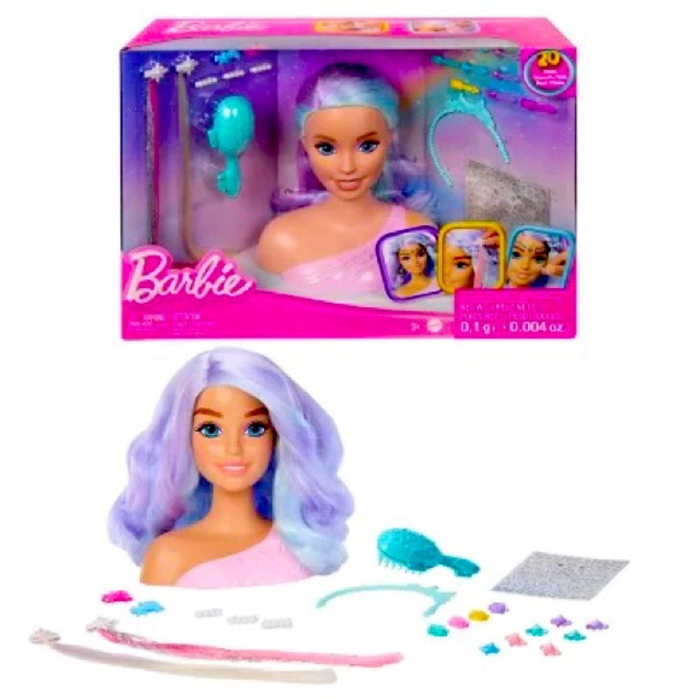 NEW! Barbie Styling Head Toy (20 accessories)